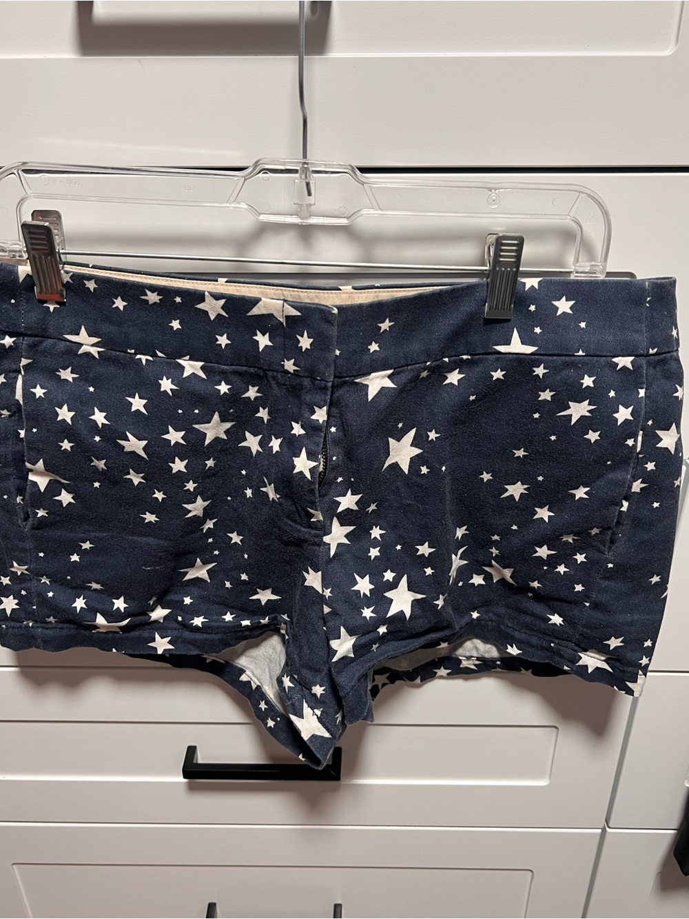 Women's Navy Star Print Shorts - Picture 2 of 8